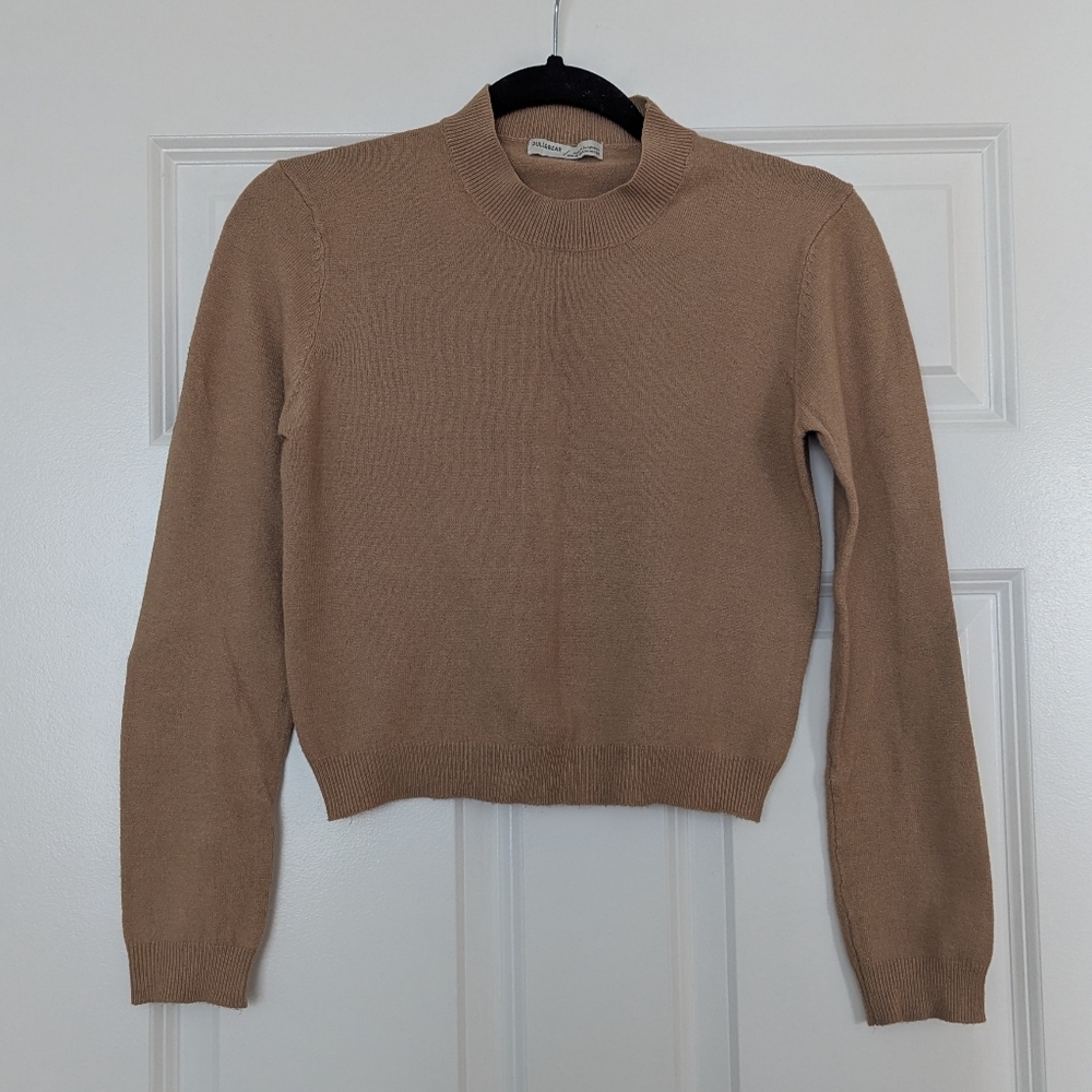 Pull&Bear Tan Women's Turtleneck Sweater